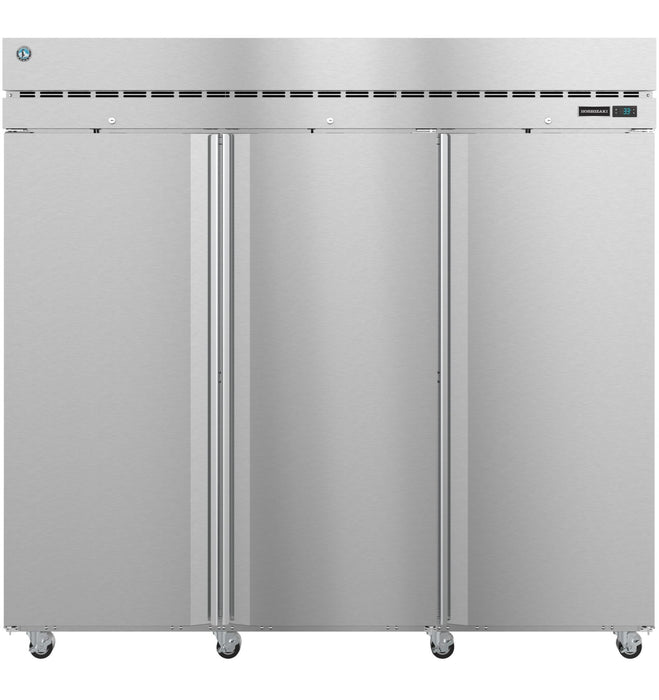Hoshizaki R3A-FS Three Section Upright Refrigerator - Full Stainless Steel Doors with Lock